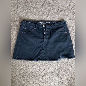 American eagle black jean mini skirt